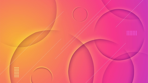 Sfondo di disegno geometrico astratto colorato giallo rosa sfumato vivido