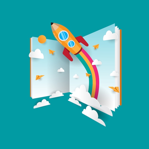 Sfondo di educazione con libro