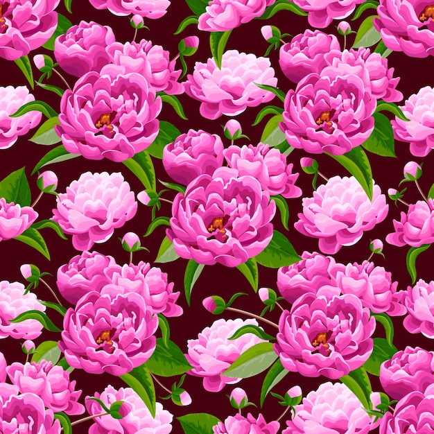 Sfondo di fiori di peonie rosa