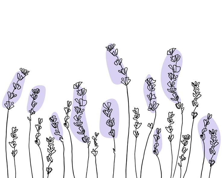 Sfondo di fiori di una linea Stile organico