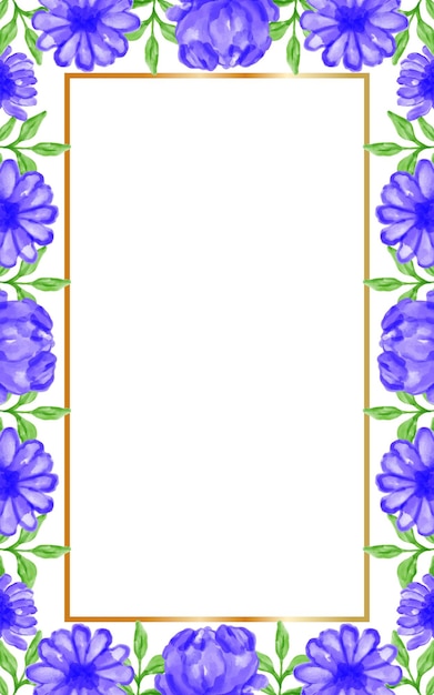 sfondo di fiori viola con acquerello