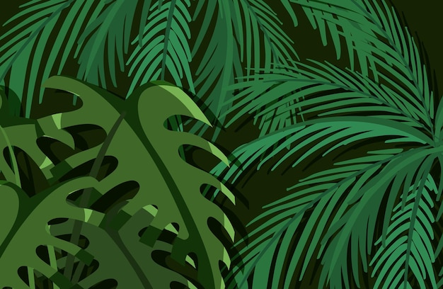 Sfondo di foglie tropicali verdi