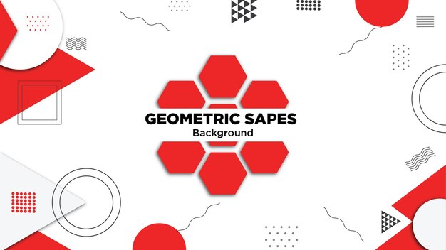 Sfondo di forme geometriche rosse astratte