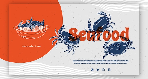 sfondo di granchio di mare