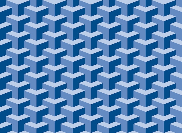 Sfondo di illustrazione con motivo geometrico vettoriale senza soluzione di continuità con cubi impilati