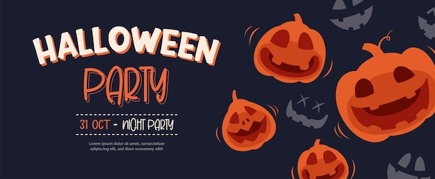 Sfondo di inviti per feste di Halloween o biglietti di auguri Modello di illustrazione di Halloween per il design