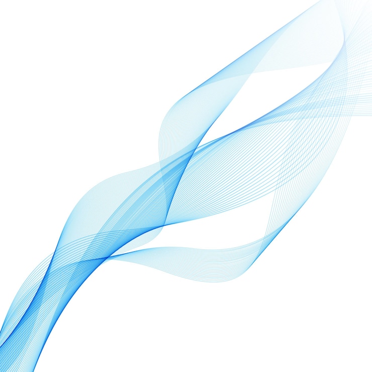 Vettore sfondo di linee ondulate blu astratte