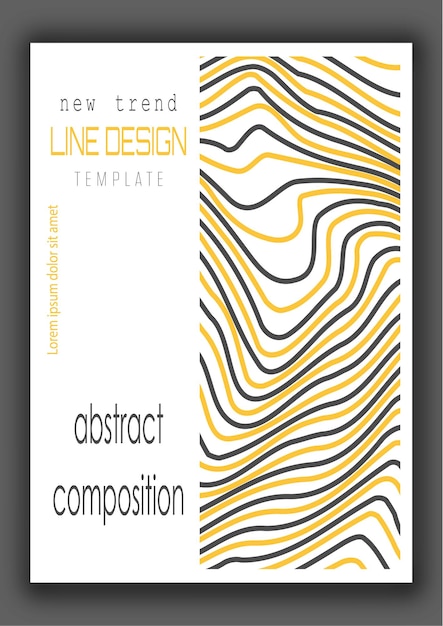 sfondo di linee ondulate modello astratto per la copertina banner interni manifesti volantini l'idea di packaging del prodotto stampa e creatività di progettazione
