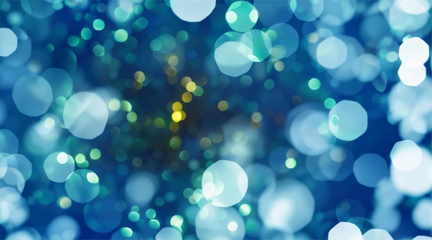 sfondo di luci scintillanti astratte blu oro e nero de focalizzato