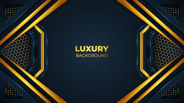 sfondo di lusso moderno motivo geometrico con forma elegante e decorazioni di elementi di puntini scintillanti dorati