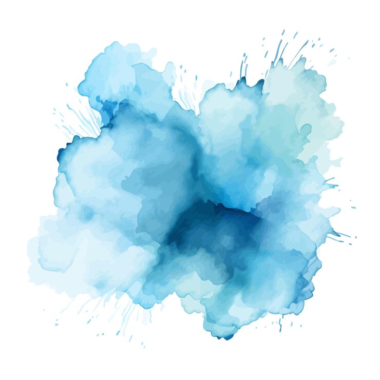 Vettore sfondo di macchie di acquerello blu morbido