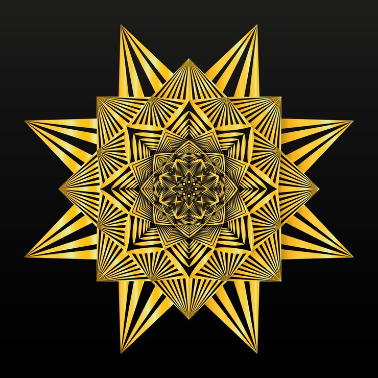 Sfondo di mandala di lusso creativo con decorazione arabesca dorata