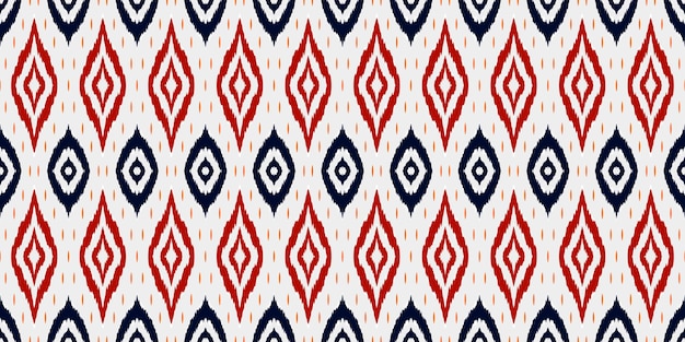 Sfondo di modelli di tessuto tessuto etnico Tribal Ikat geometria tessuto modello senza cuciture vintage retrò