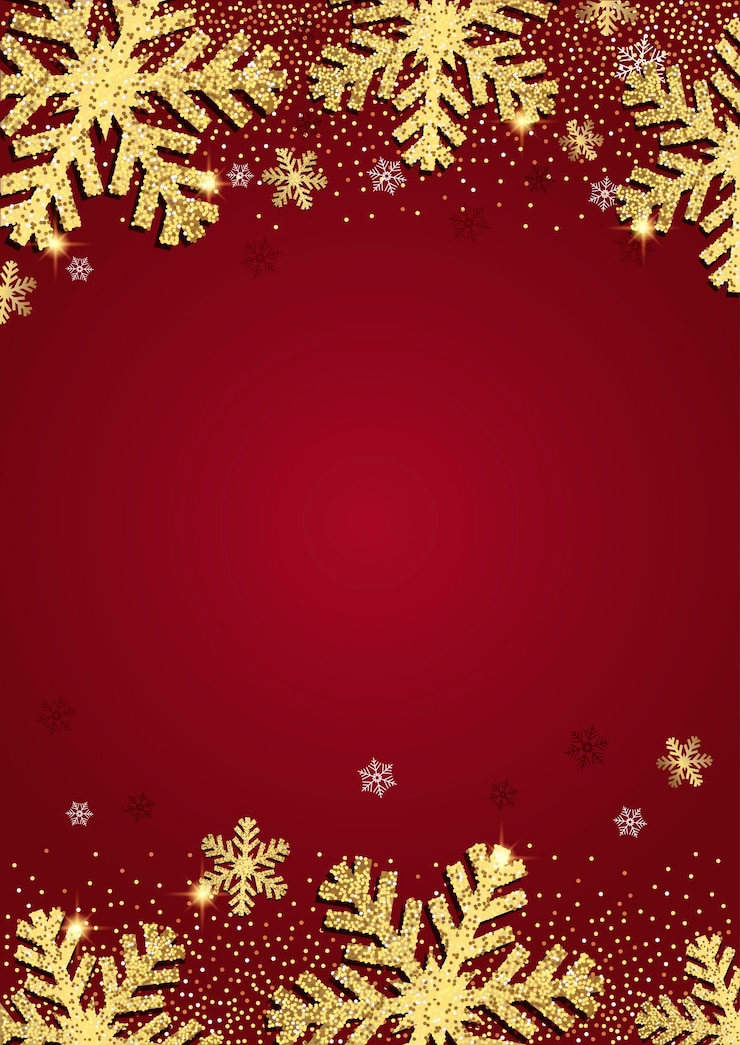 Vettore sfondo di natale con design scintillante fiocco di neve d'oro