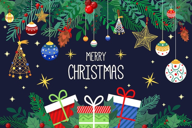 Sfondo di Natale disegnato a mano