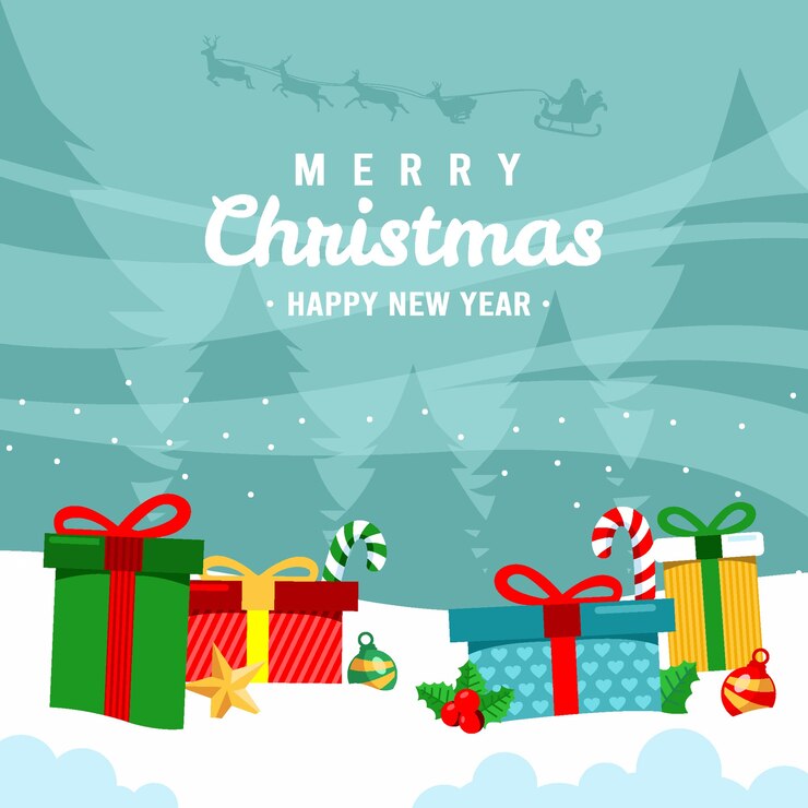 Sfondo di natale disegnato a mano