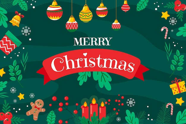 Sfondo di natale piatto