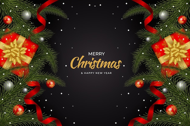 Sfondo di natale realistico
