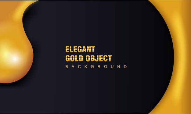Sfondo di oggetti 3D in oro