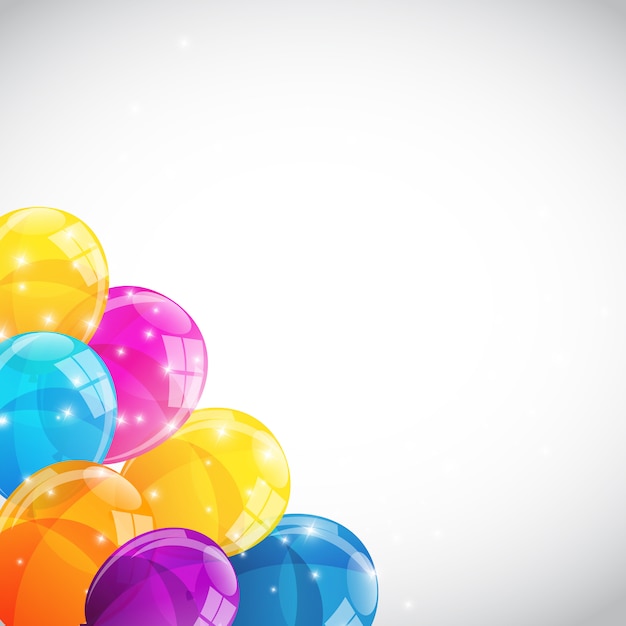 Sfondo di palloncini lucidi di colore