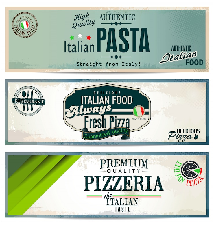 Vettore sfondo di pizza d'epoca