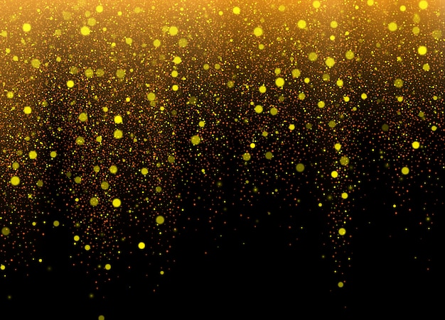 Sfondo di polvere di stelle glitter oro. illustrazione.