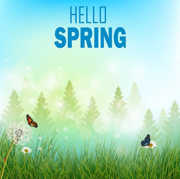 Sfondo di primavera con fiori