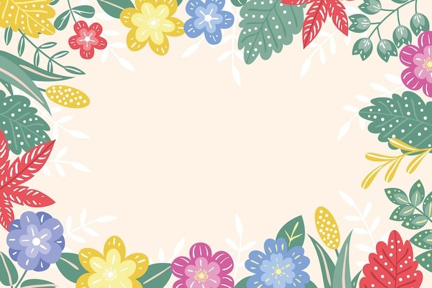 Sfondo di primavera disegnata a mano
