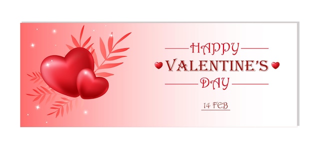 Sfondo di San Valentino con due cuori