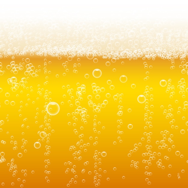 Sfondo di schiuma di birra. Luce brillante, bolla e liquido