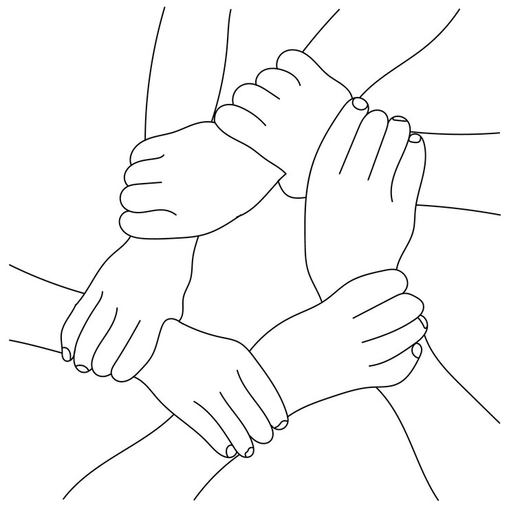 Sfondo di schizzo disegnato a mano per il giorno della felicità e dell'amicizia