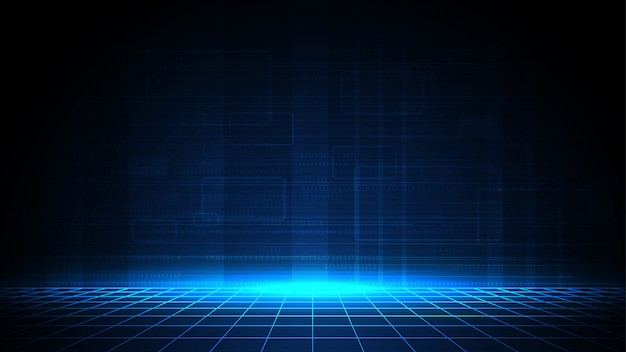 Sfondo di tecnologia del circuito con sistema di connessione dati digitali hi-tech e computer elettronico