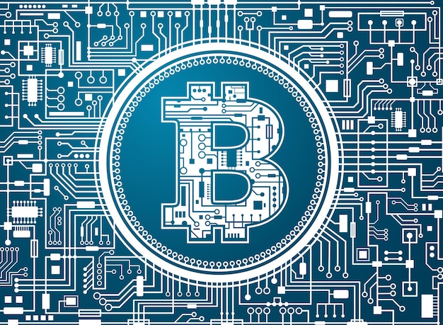 Sfondo di valuta digitale bitcoin