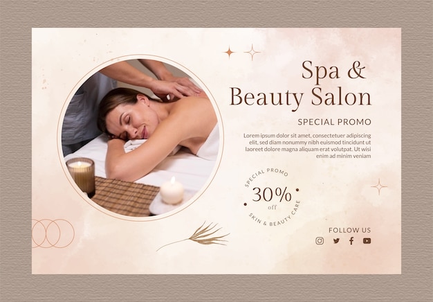 Sfondo di vendita spa dell'acquerello