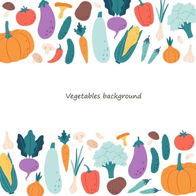 Sfondo di verdure, funghi e fagioli. Nutrizione biologica naturale. Cibo salutare