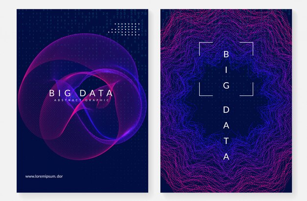 Sfondo di visualizzazione. Tecnologia per big data, artificiale