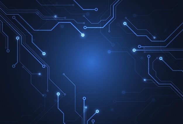 Sfondo digitale astratto con trama del circuito stampato Illustrazione della scheda madre elettronica Concetto di comunicazione e ingegneria Illustrazione vettoriale