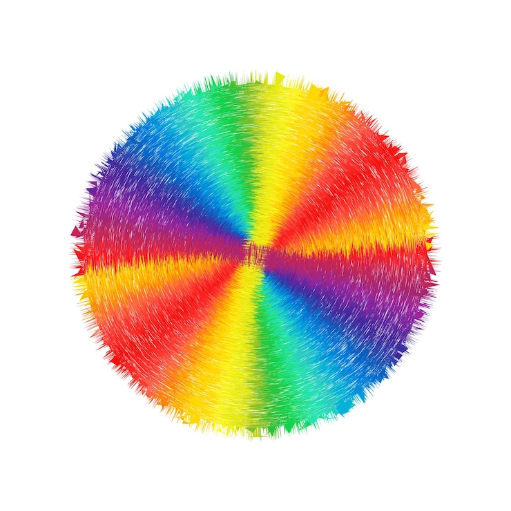 Vettore sfondo effetto cerchi arcobaleno astratto vettoriale