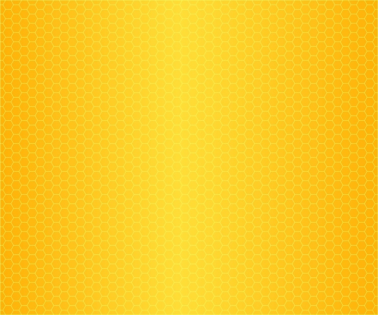 Vettore sfondo esagonale giallo a nido d'ape dell'ape