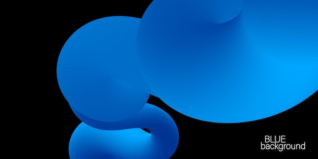 Sfondo fluido Colore liquido Astratto gradiente blu Vettore