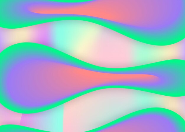 Sfondo fluido Sfondo olografico 3d con una miscela moderna e trendy Mesh sfumato vivido Composizione del report del poster arcobaleno Sfondo fluido con elementi e forme dinamiche liquide
