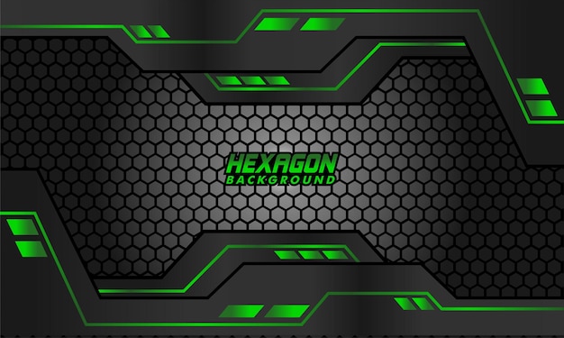 sfondo futuristico di gioco verde moderno con gradiente verde e nero