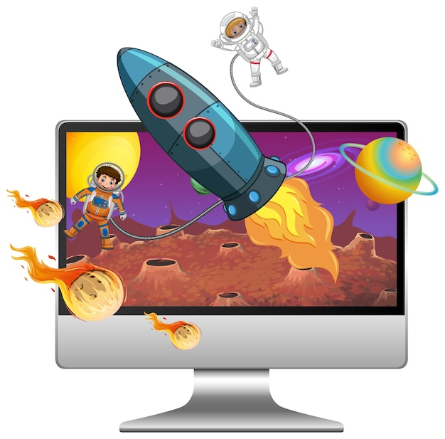 Sfondo Galaxy sullo schermo del computer