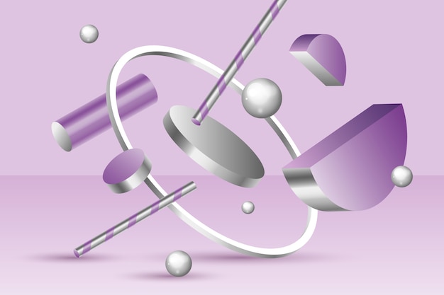Sfondo geometrico 3d realistico