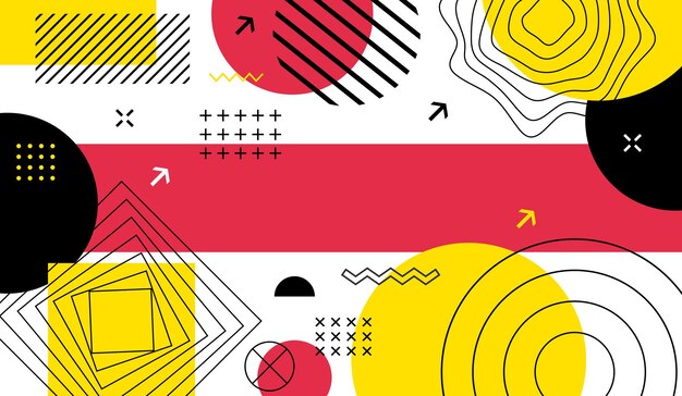 Sfondo geometrico astratto con diversi elementi di forma. Elementi di design
