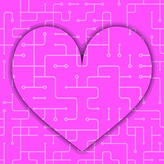 sfondo geometrico astratto cuore rosa viola JPG