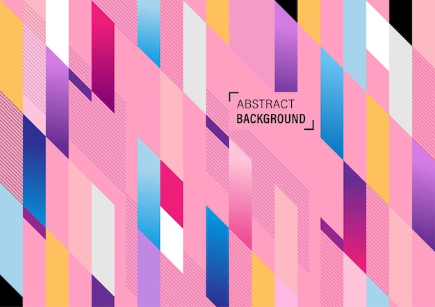Sfondo geometrico colorato astratto con striscia di linea