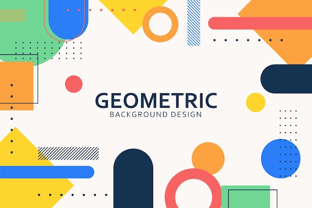 Sfondo geometrico colorato con design a forme piatte
