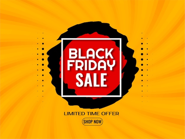 Sfondo giallo vendita promozionale venerdì nero