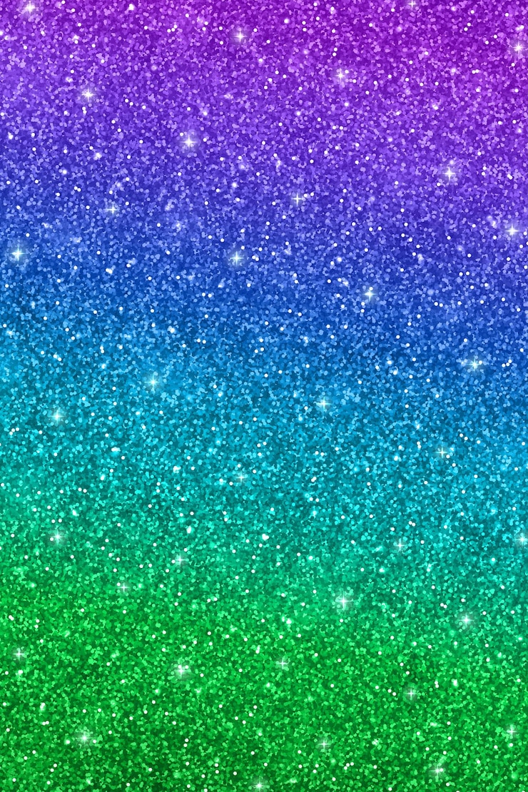 Vettore sfondo glitter multicolor, viola blu verde, trama verticale